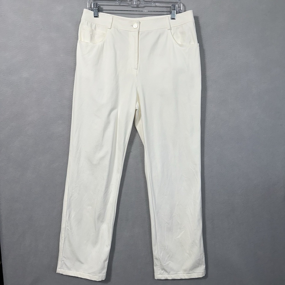 St. John Pants Cream Office Career Designer Womens Size 10 32x31